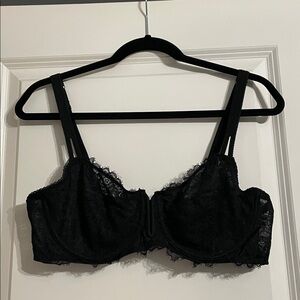 Auden Black Lace Unlined Balconette Coverage Underwire Bra Size 40C